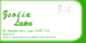 zsofia lupu business card